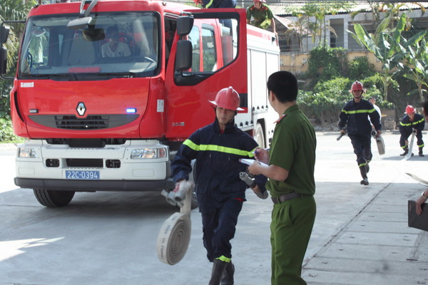 Thực tập PCCC tại CHXD Minh Xuân
