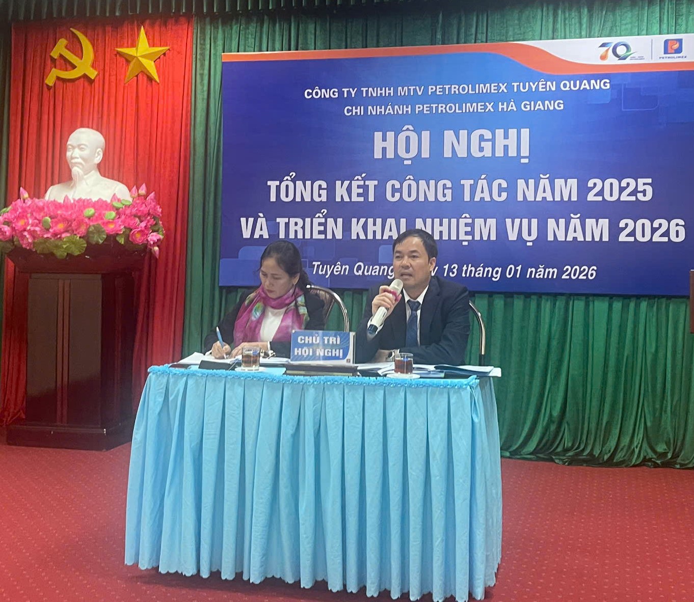 Chi nhánh Petrolimex Hà Giang - Công ty TNHH MTV Petrolimex Tuyên Quang tổ chức thành công Hội nghị Tổng kết công tác năm 2025