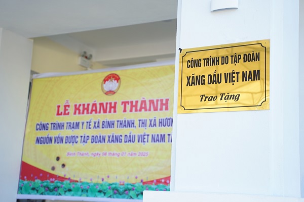 Khánh thành công trình trạm y tế xã Bình Thành, thị xã Hương Trà từ nguồn kinh phí Tập đoàn Xăng dầu Việt Nam tài trợ
