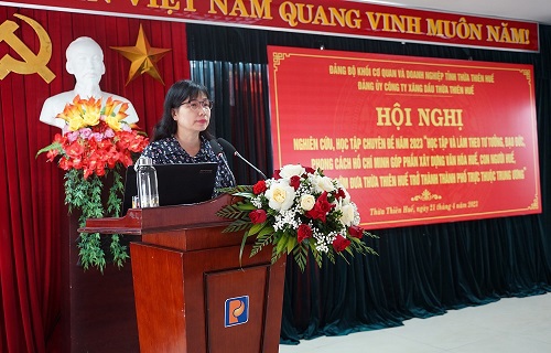 Đảng ủy Công ty Xăng dầu Thừa Thiên Huế Hội nghị nghiên cứu, học tập, quán triệt chuyên đề “Học tập và làm theo tư tưởng, đạo đức, phong cách Hồ Chí Minh năm 2023”