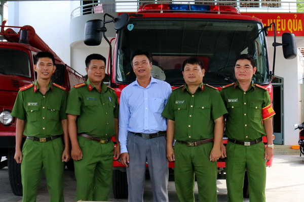 Đến thăm và chúc mừng Đội PCCC & CNCH Khu vực Châu Phú