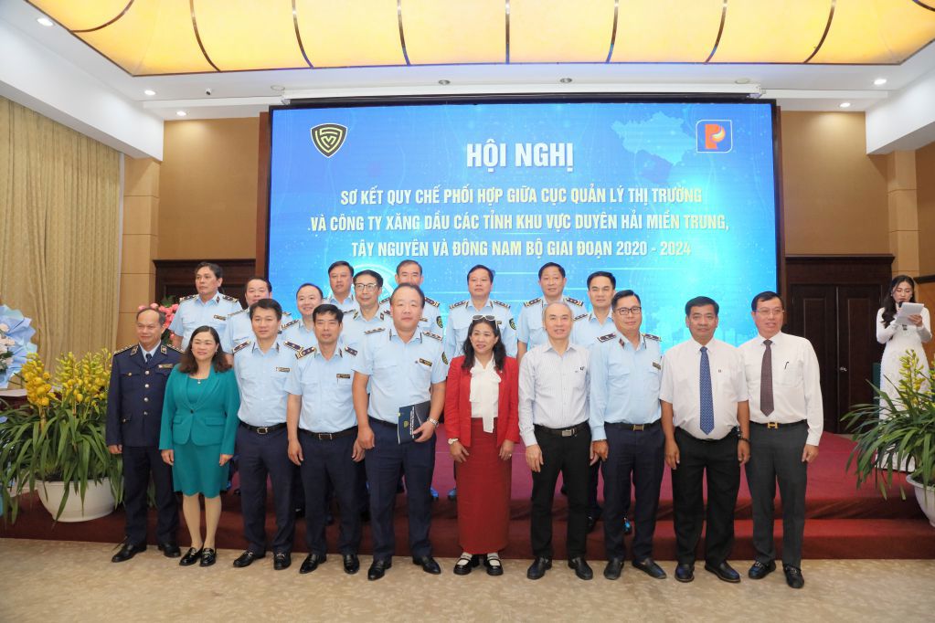 Hội nghị sơ kết quy chế phối hợp giữa Cục Quản lý thị trường và Công ty Xăng dầu các tỉnh khu vực Duyên hải miền Miền Trung, Tây Nguyên và Đông Nam Bộ giai đoạn 2020-2024