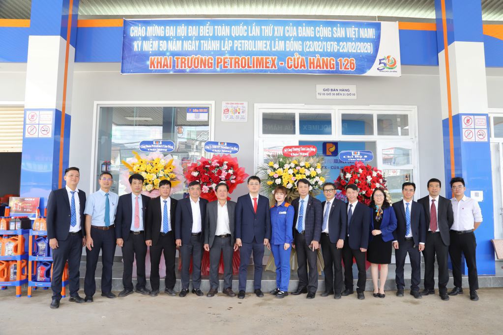 Khai trương Petrolimex-Cửa hàng 126 chào mừng Đại hội XIV của Đảng và 50 năm thành lập Petrolimex Lâm Đồng