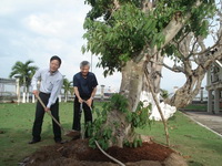 Director General Tran Van Thinh planed tree at Nha Be general oil depot