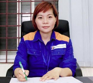 Chị Nguyễn Thị Hậu - nữ đội trưởng bảo vệ đảm đang