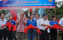 Khánh thành phòng học và cầu nông thôn do Petrolimex tài trợ tại Kiên Giang