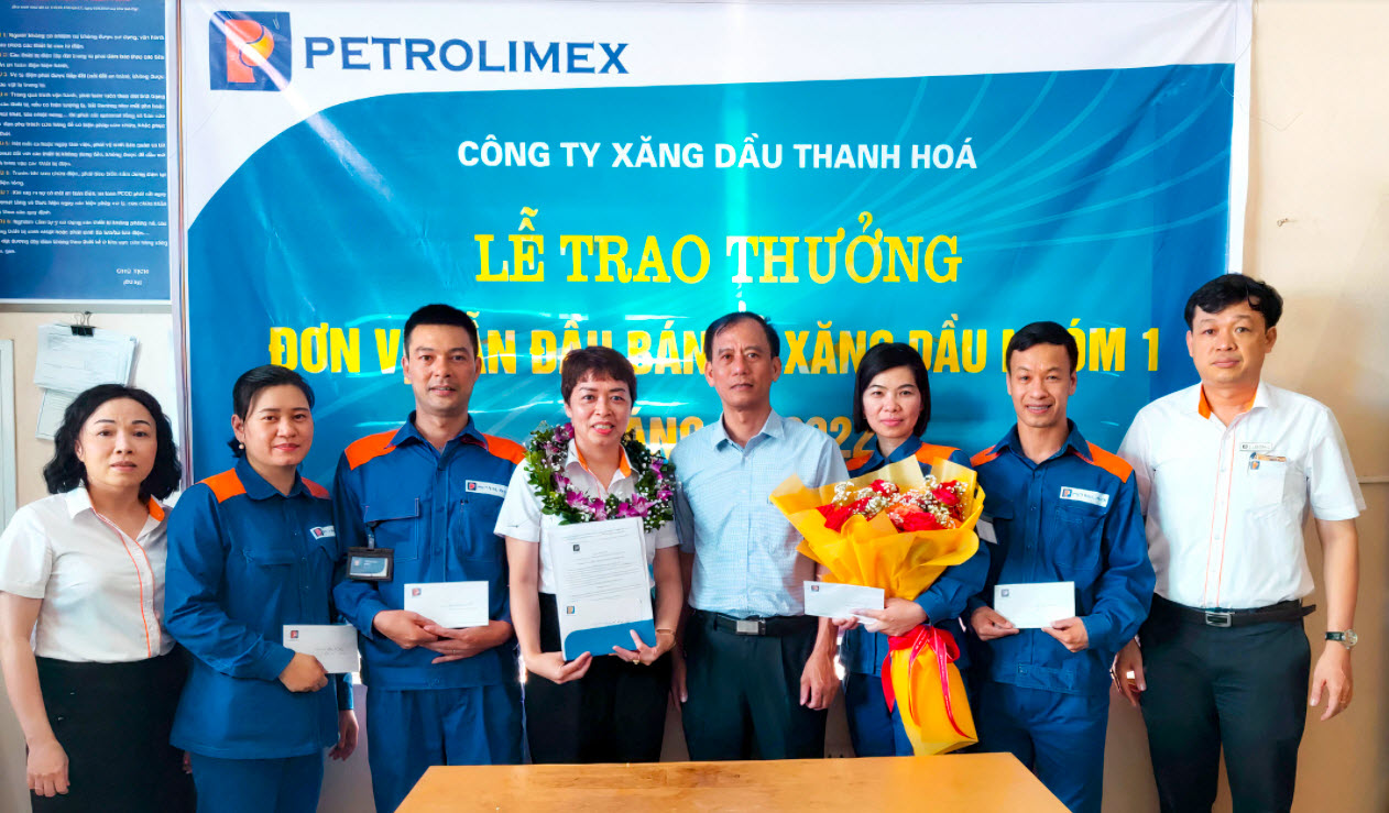 Petrolimex Thanh Hóa vinh danh 03 CHXD dẫn đầu thi đua tháng 8/2022
