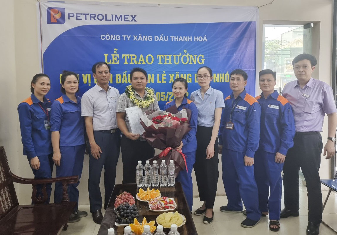 Petrolimex Thanh Hóa vinh danh 03 CHXD dẫn đầu thi đua kinh doanh tháng 5/2022