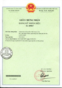 Certificate of registration of trademark No 209817