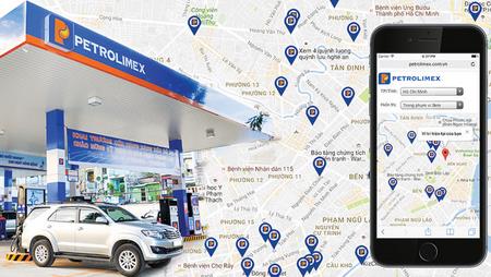 Petrolimex's petrol stations on Google map