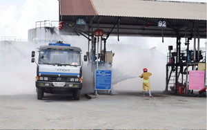 Diễn tập phương án phòng cháy chữa cháy tại Kho xăng dầu Biên Hòa