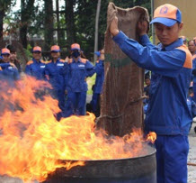 Petrolimex Tây Ninh huấn luyện PCCC&CNCH năm 2016