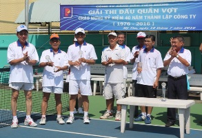 Petrolimex Tiền Giang tổ chức giải tennis chào mừng 40 năm thành lập