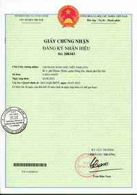 Certificate of registration of trademark No 208343