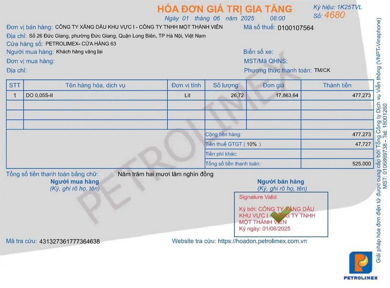 Petrolimex tiên phong triển khai hóa đơn điện tử theo Nghị định 70 của Chính phủ trong kinh doanh xăng dầu