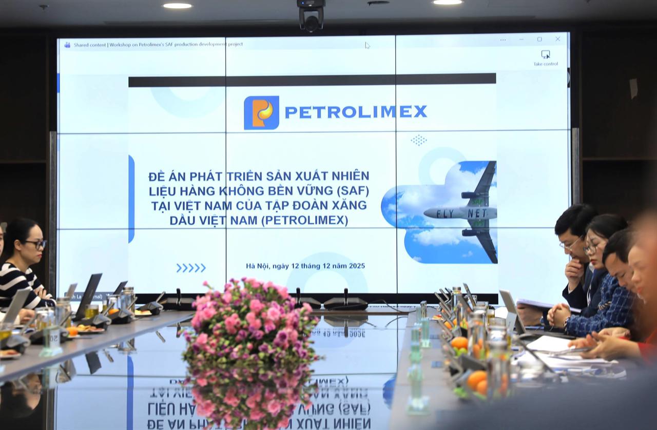 Petrolimex tổ chức hội thảo báo cáo đề án nghiên cứu sản xuất nhiên liệu hàng không bền vững (SAF) tại Việt Nam