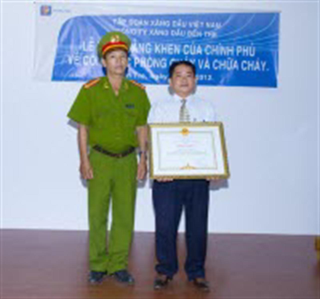 Lễ trao bằng khen của Thủ tướng Chính phủ về công tác PCCC