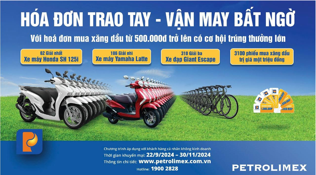 Petrolimex tri ân khách hàng với chương trình “Hóa đơn trao tay - Vận may bất ngờ”