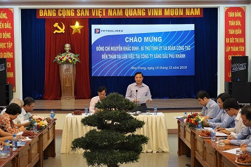 Bí thư Tỉnh ủy Khánh Hòa làm việc với Công ty Xăng dầu Phú Khánh