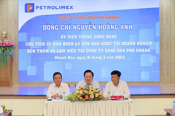 Chủ tịch CMSC Nguyễn Hoàng Anh thăm, làm việc tại Petrolimex Khánh Hòa