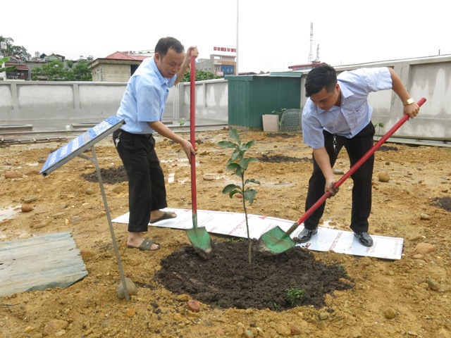 Thanh niên PLX Yên Bái mang màu xanh đến với CHXD số 34
