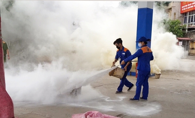 Petrolimex Yên Bái Diễn tập Phương án chữa cháy và cứu nạn cứu hộ năm 2021