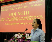 Hội nghị sơ kết công tác Đảng 6 tháng đầu năm 2015