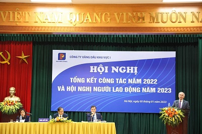 Tổng kết Hội nghị công tác năm 2022 và Hội nghị người lao động năm 2023 của Công ty Xăng dầu Khu vực I
