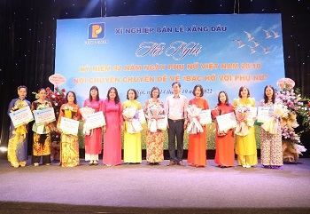 Hoạt động kỷ niệm ngày thành lập Hội liên hiệp phụ nữ Việt Nam 20/10  tại Xí nghiệp bán lẻ xăng dầu