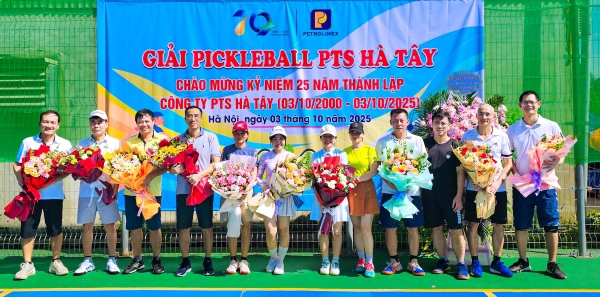 Giải Pickleball kỷ niệm 25 năm thành lập PTS Hà Tây