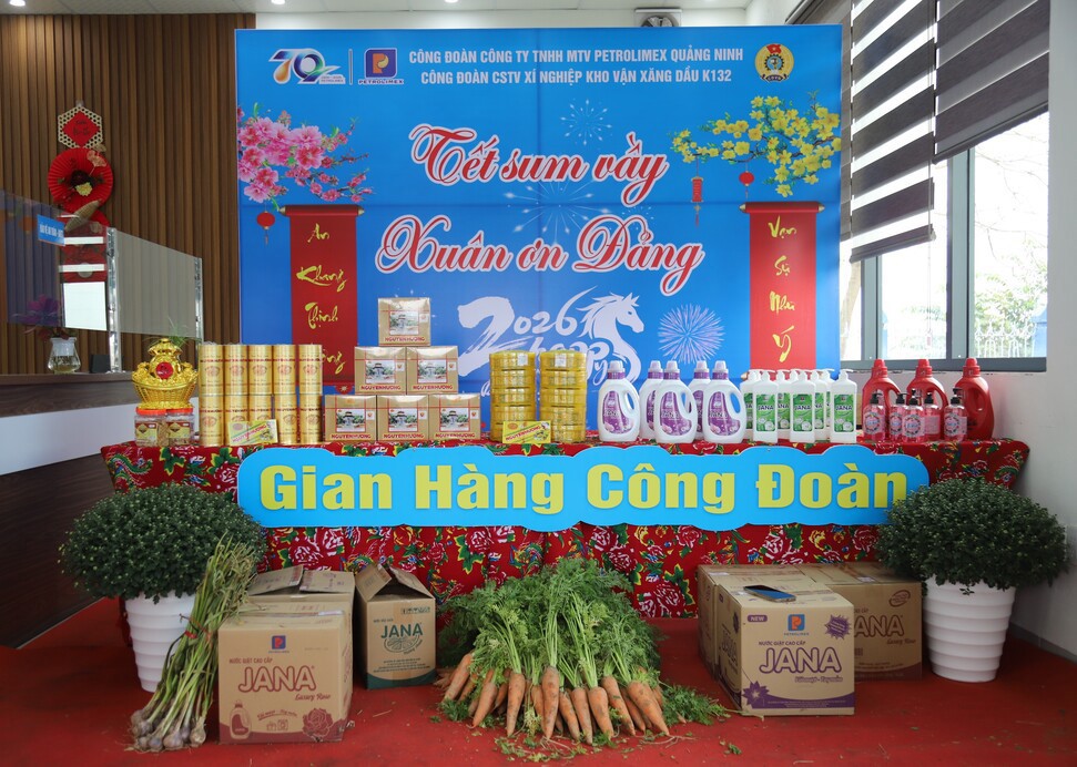 Công đoàn Xí nghiệp KVXD K132 tổ chức gian hàng tết sum vầy, xuân ơn đảng năm 2026