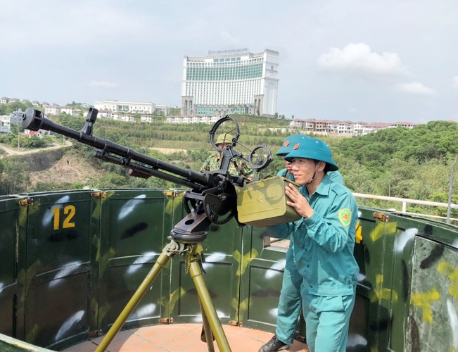 Tự vệ Petrolimex Quảng Ninh tham gia huấn luyện súng máy phòng không năm 2021