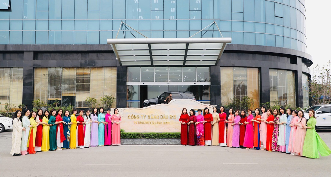 Công ty Xăng dầu B12 hưởng ứng Tuần lễ áo dài nhân kỷ niệm ngày Quốc tế Phụ nữ 8/3