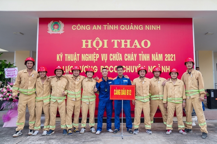 Cảng dầu B12 đạt giải Nhất toàn đoàn tại “Hội thao kỹ thuật nghiệp vụ chữa cháy tỉnh Quảng Ninh” năm 2021