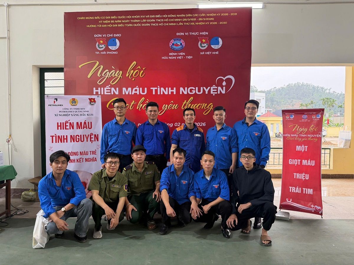 Xí nghiệp Xăng dầu K131 tham gia Ngày hội hiến máu tình nguyện năm 2026