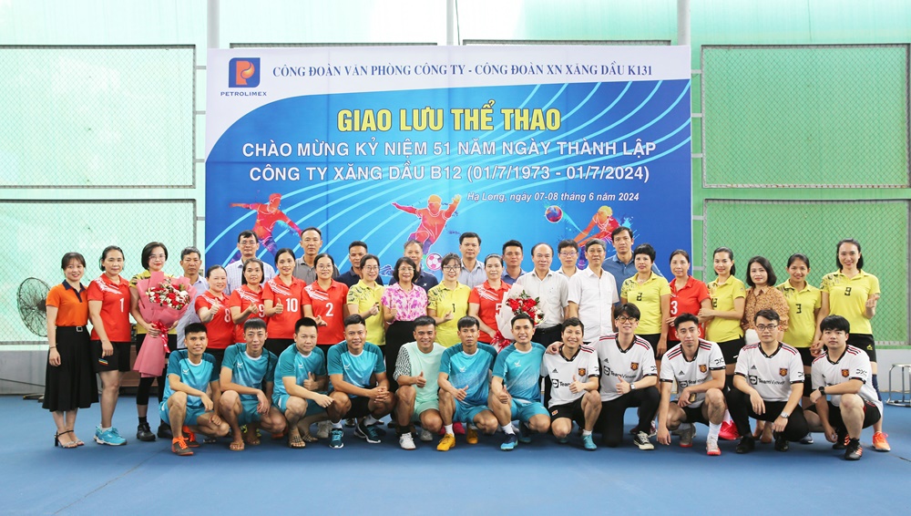 Giao lưu thể thao giữa Công đoàn Văn phòng Công ty Xăng dầu B12 và Công đoàn Xí nghiệp Xăng dầu K131