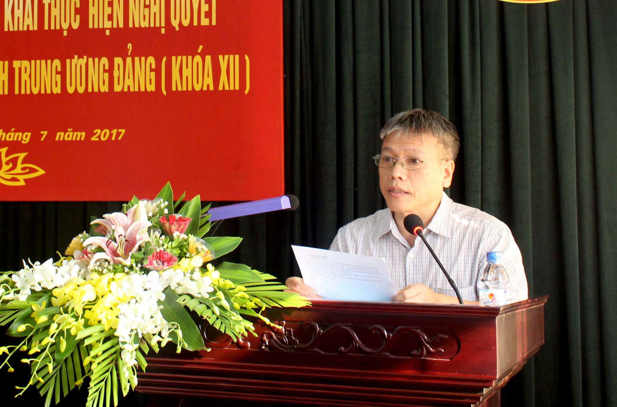 Học tập quán triệt Nghị quyết Hội nghị Trung ương 5 (khóa XII) trực tuyến qua truyền hình