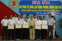 Giải nhất hội thi ATVSLĐ-PCCN tỉnh Tiền Giang - năm 2013
