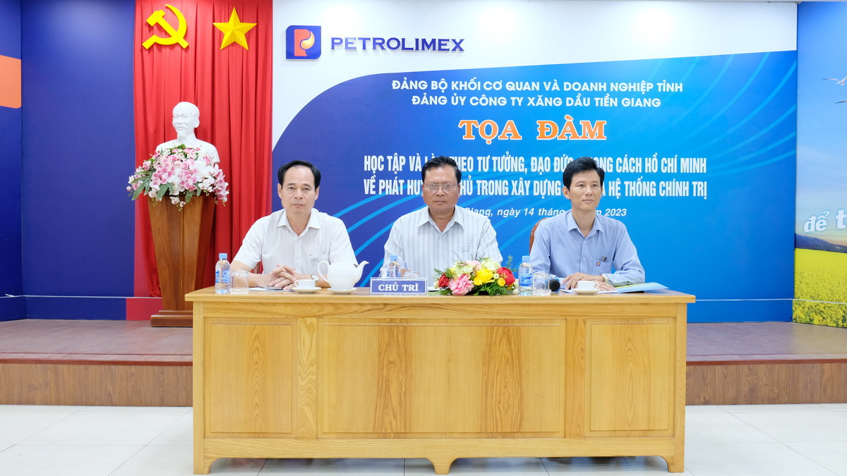 Đảng bộ Petrolimex Tiền Giang tọa đàm chủ đề "Phát huy dân chủ trong xây dựng Đảng và hệ thống chính trị"
