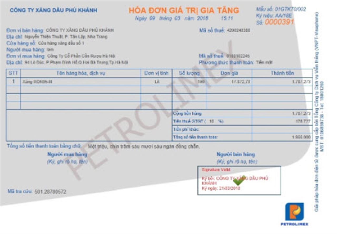 Petrolimex Khánh Hòa tiên phong go-live hóa đơn điện tử