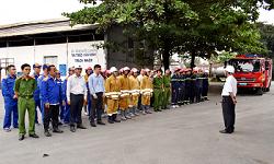 Diễn tập phương án chữa cháy tại Kho Xăng dầu Biên Hòa