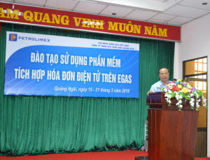 Petrolimex Quảng Ngãi đào tạo sử dụng  phần mềm tích hợp hóa đơn điện tử trên EGAS
