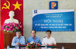 Cụm thi đua số 10 Petrolimex ký giao ước thi đua năm 2022