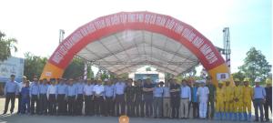 Petrolimex Quảng Ngãi phối hợp diễn tập ứng phó sự cố tràn dầu năm 2019
