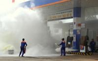 Diễn tập phương án PCCC tại Cửa hàng xăng dầu 16