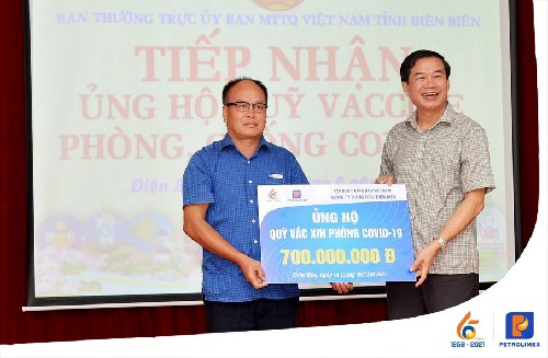 Petrolimex Điện Biên đóng góp 700 triệu đồng vào Quỹ vắc xin phòng Covid
