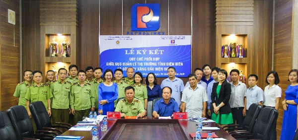 Lễ ký kết quy chế phối hợp giữa cục quản lý thị trường và Petrolimex Điện Biên