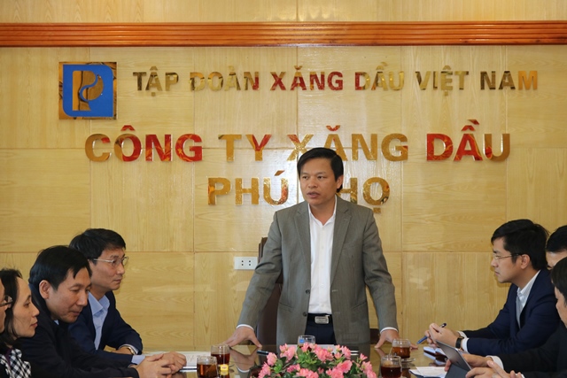Phó Chủ tịch UBND tỉnh Phú Thọ Phan Trọng Tấn làm việc tại Petrolimex Phú Thọ