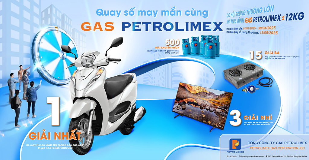 Công ty Xăng dầu Phú Thọ triển khai chương trình khuyến mại “Quay số may mắn cùng Gas Petrolimex”
