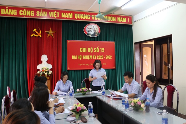 Đại hội chi bộ số 15 - Đảng Bộ Petrolimex Phú Thọ